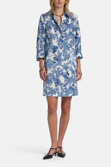 PUNGENTE BLUE FLORAL MINIDRESS