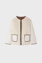 MENPHIS REVERSIBLE FAUX FUR AND FAUX LEATHER QUILTED JACKET