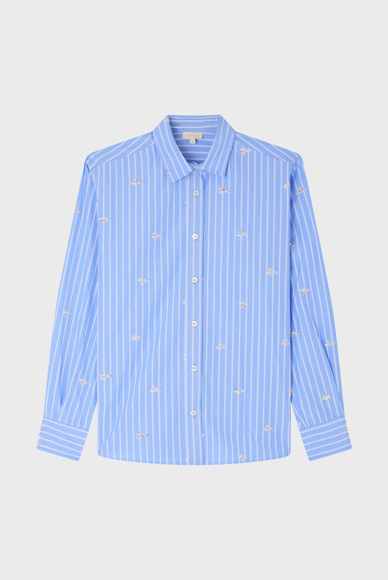 ALISSE STRIPED SEQUINED SHIRT