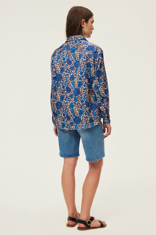 ANTJE LEAF PRINT BLOUSE