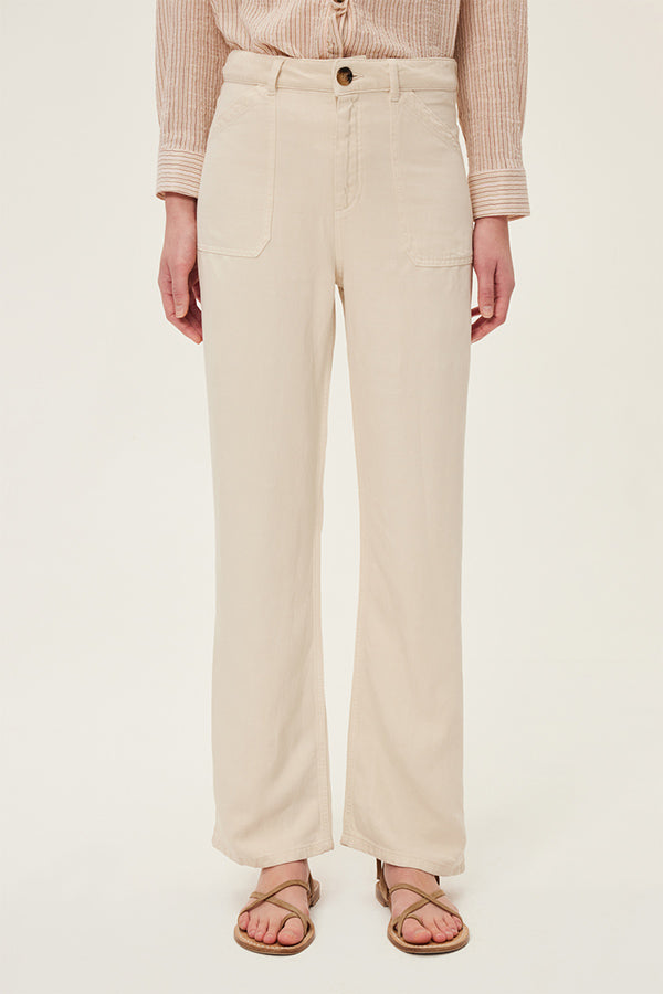 CELESTE TENCEL BLEND WIDE LEG TROUSER