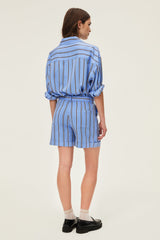 CARLA BLUE STRIPED SHORTS