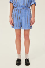 CARLA BLUE STRIPED SHORTS