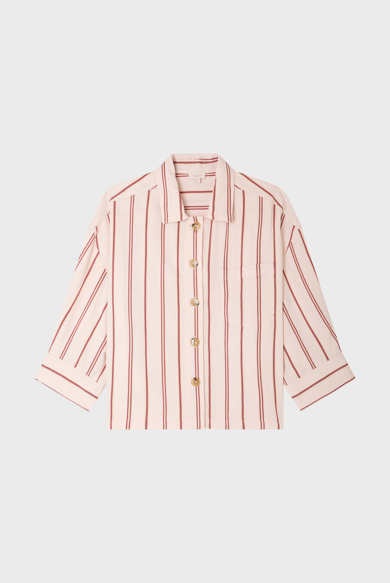 BELITYS NUDE STRIPED JACKET