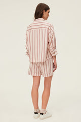 BELITYS NUDE STRIPED JACKET