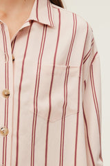 BELITYS NUDE STRIPED JACKET