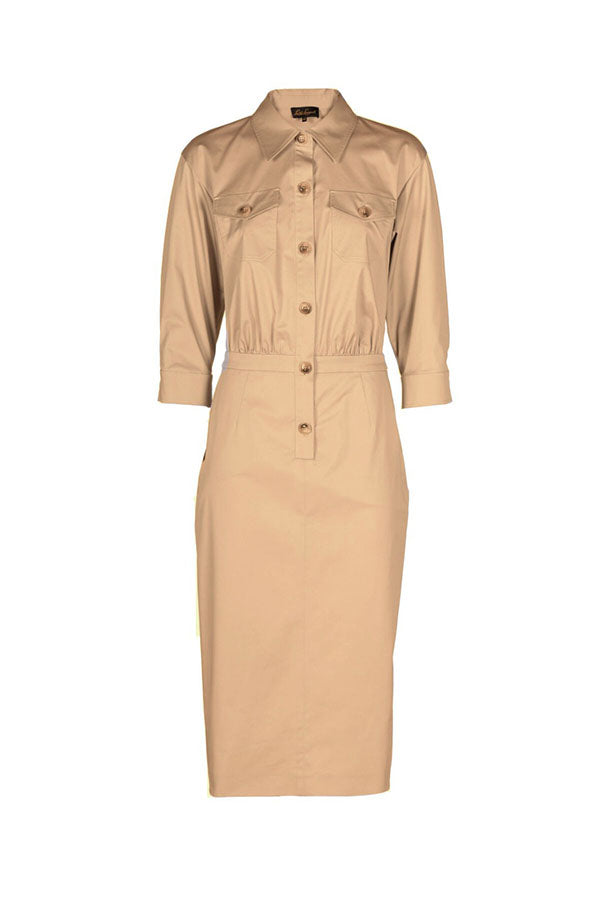 PALGIO BEIGE SHIRT DRESS