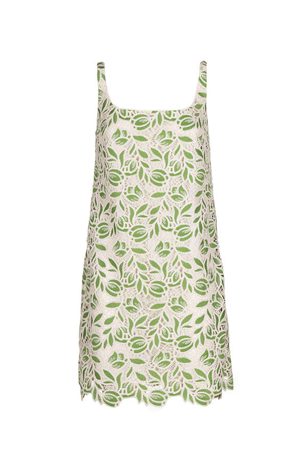 PANTOGRAFO GREEN MACRAME LACE DRESS