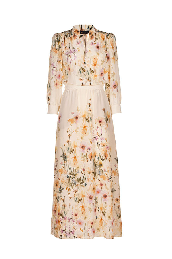 PASTICCINO FLORAL SILK-BLEND DRESS