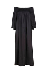 PORTALE BLACK SMOCK DETAIL DRESS