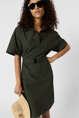 RIZLENE COTTON SHIRT COLLAR DRESS