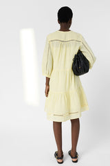 RIANE YELLOW SHORT AND STRAIGHT LACE DRESS