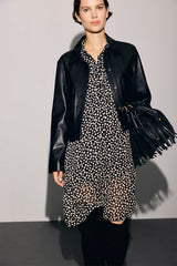CELEST BICOLORED PRINT SHORT DRESS