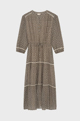 APPOLINE LUREX PRINTED MAXI DRESS