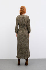 CARYL WAISTED PRINT MAXI DRESS