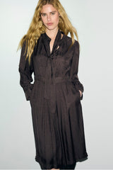 CLEME WAISTED JACQUARD DRESS