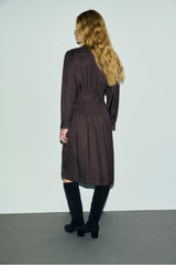 CLEME WAISTED JACQUARD DRESS