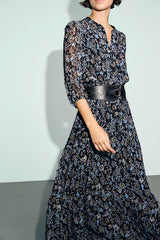 CORIE ELASTICATED FLORAL MAXI DRESS