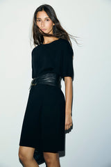 MILANO KNIT SHORT STRAIGHT-CUT DRESS