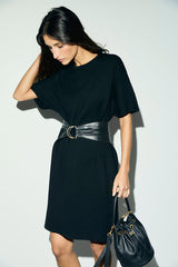 MILANO KNIT SHORT STRAIGHT-CUT DRESS
