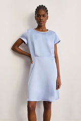 ANNIE RHINESTONE SHORT SATIN DRESS