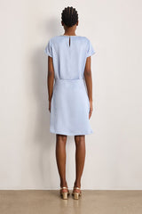 ANNIE RHINESTONE SHORT SATIN DRESS