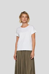 WHITE SPARKLING DETAIL T-SHIRT
