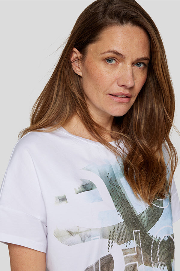 THYME ABSTRACT PRINT T-SHIRT
