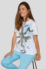 THYME ABSTRACT PRINT T-SHIRT