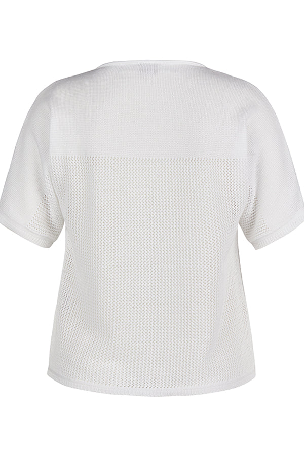 STUDDED WHITE SWEATER