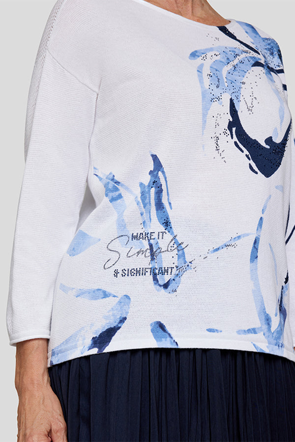 FLORAL PRINT SWEATER
