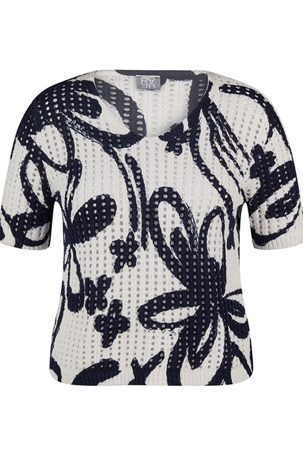ALLOVER FLORAL PRINT SWEATER