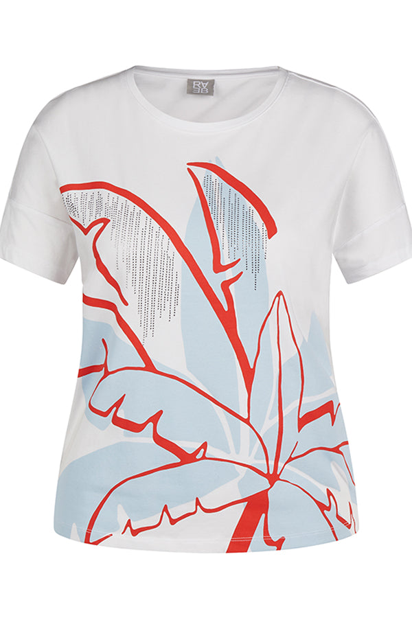 PALM TREE CONTRASTED T-SHIRT
