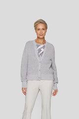 STRUCTURED CHUNKY SILVER CARDIGAN