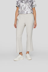 PEARL GREY SLIM FLARED TROUSERS