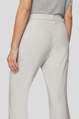PEARL GREY SLIM FLARED TROUSERS