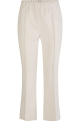 PEARL GREY SLIM FLARED TROUSERS