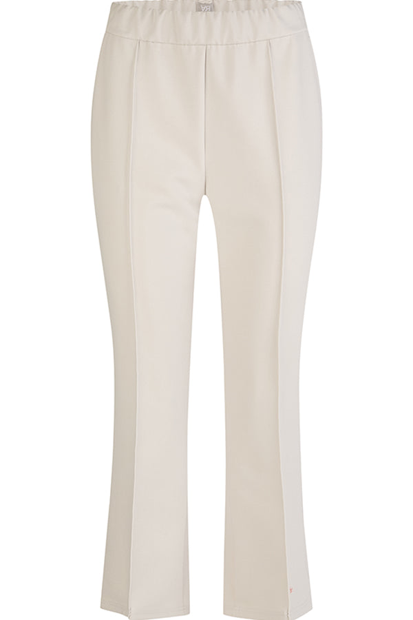 PEARL GREY SLIM FLARED TROUSERS