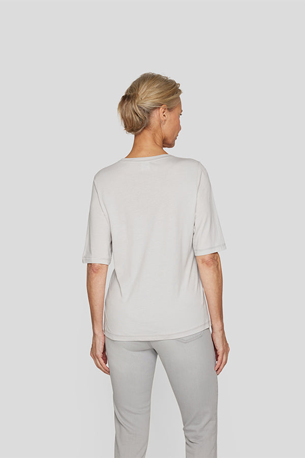 SILVER FOIL PRINT T-SHIRT