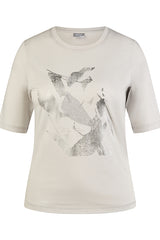 SILVER FOIL PRINT T-SHIRT