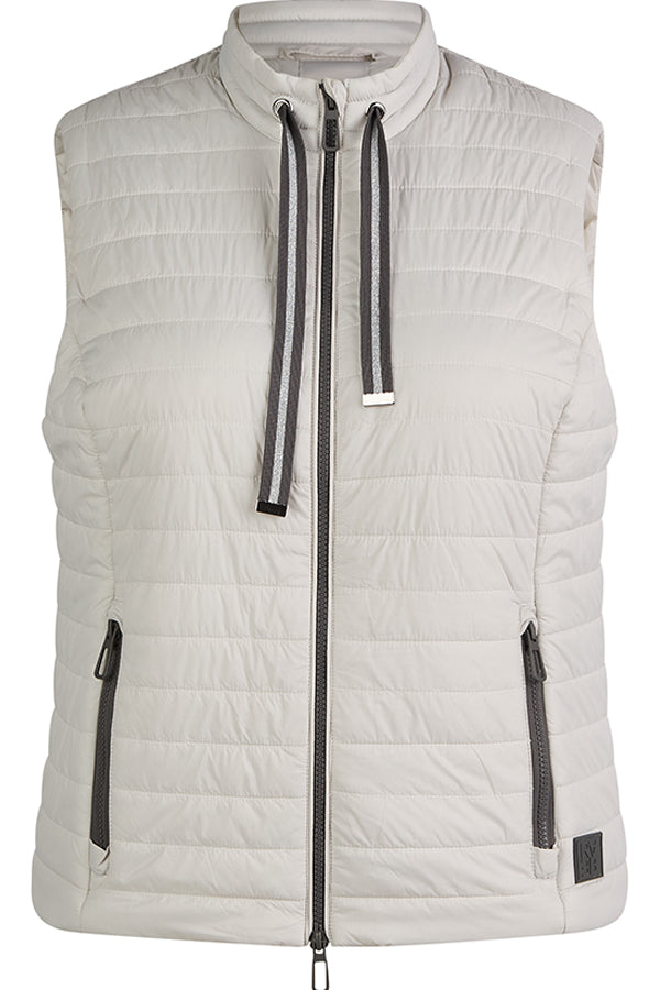 PEARL GREY LIGHTWEIGHT QUILTED VEST