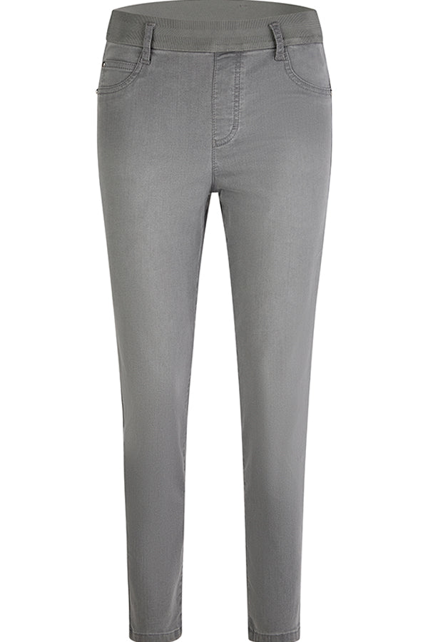 GREY ELASTICATED SKINNY JEANS