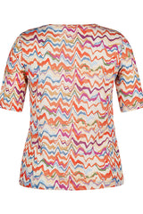 WAVY ZIZAG PRINT T-SHIRT