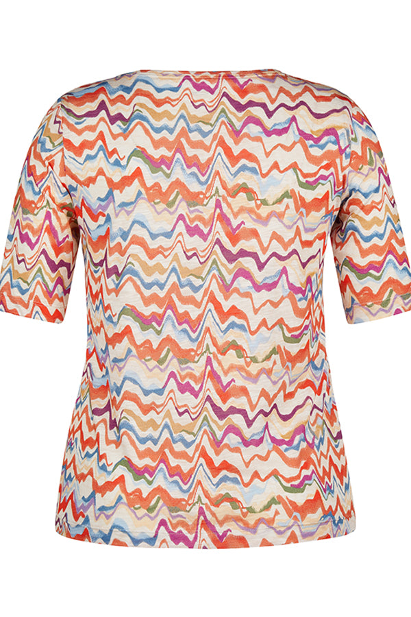 WAVY ZIZAG PRINT T-SHIRT