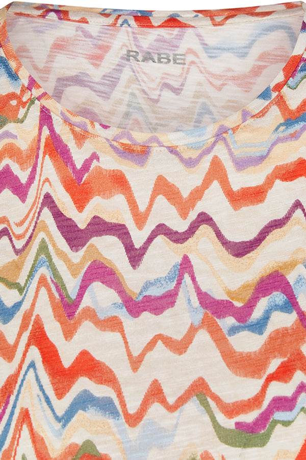 WAVY ZIZAG PRINT T-SHIRT