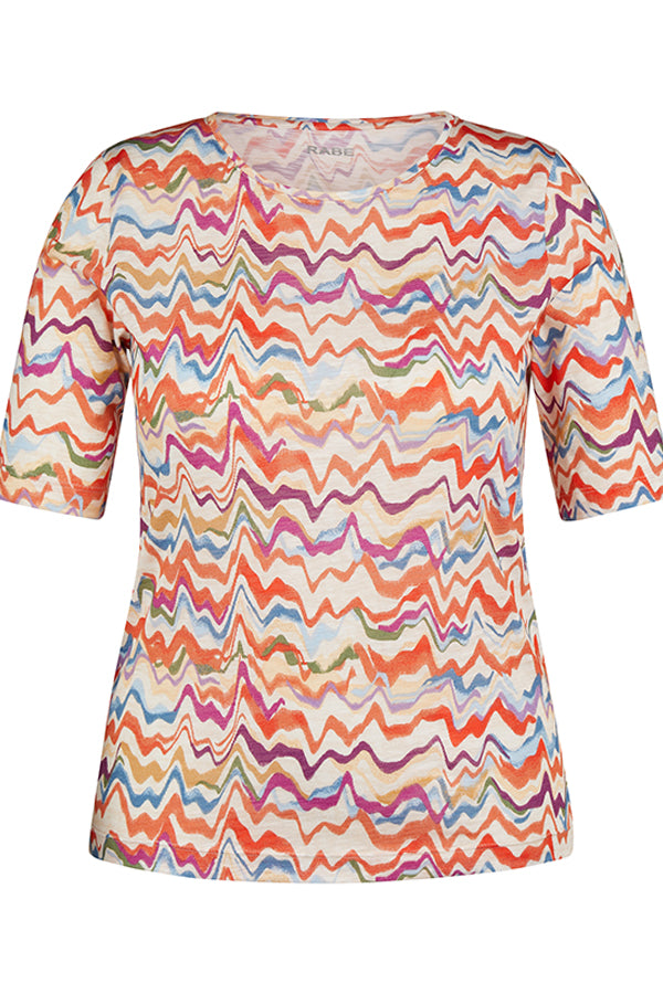 WAVY ZIZAG PRINT T-SHIRT