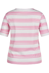 FLORAL PRINT STRIPED T-SHIRT