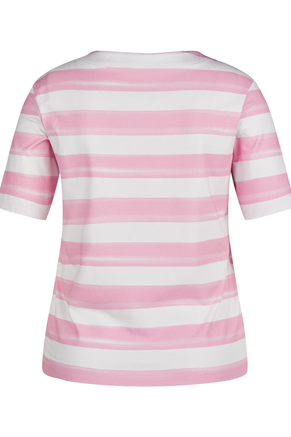 FLORAL PRINT STRIPED T-SHIRT