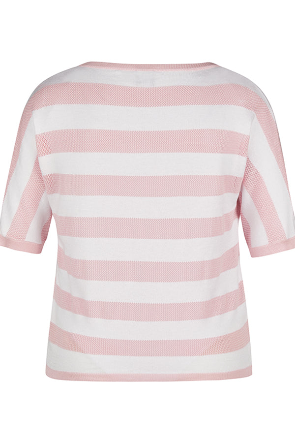 PINK WIDE STRIPED SWEATER