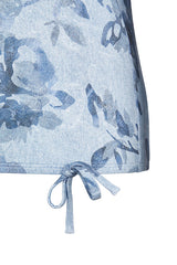 DRAWSTRING FLORAL T-SHIRT